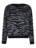 I BLUES zebra-print knit jumper - Black