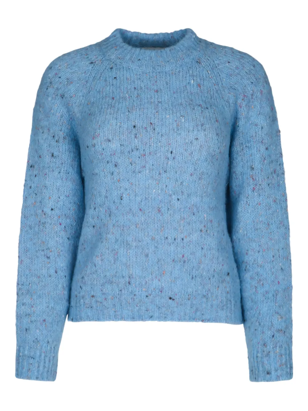 I BLUES SPECKLED-KNIT SWEATER