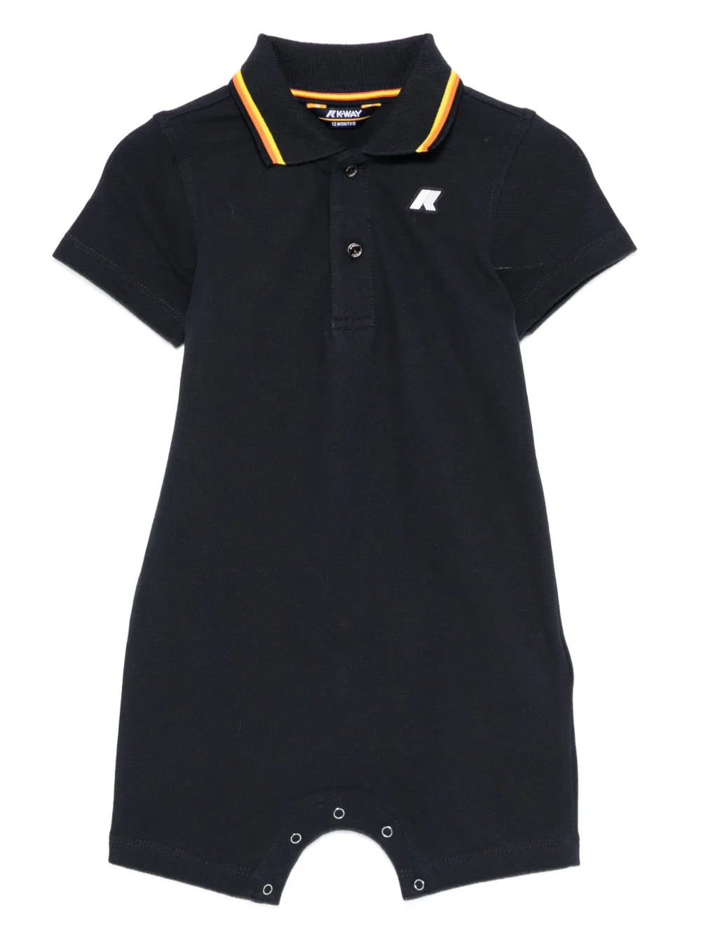 K Way Kids short-sleeve polo romper | Blue | Image 1