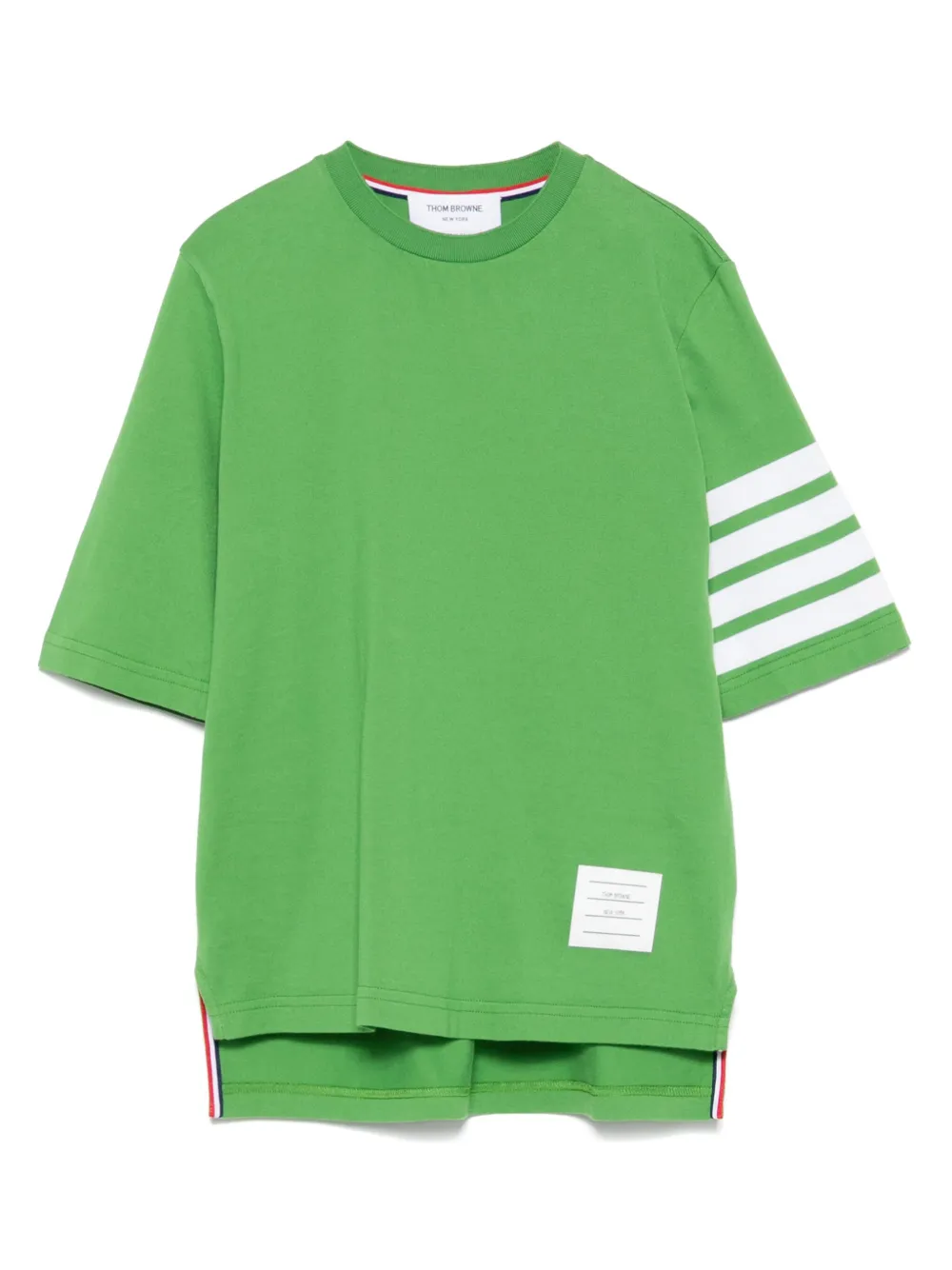 Thom Browne 4 Bar Stripes jersey T-shirt Groen
