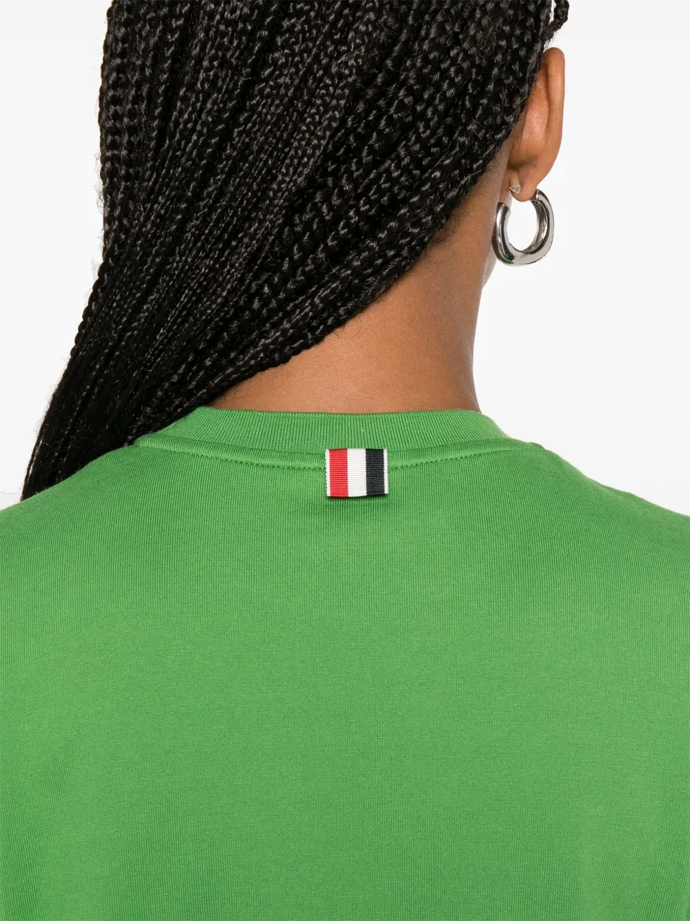 Thom Browne 4 Bar Stripes jersey T-shirt Groen