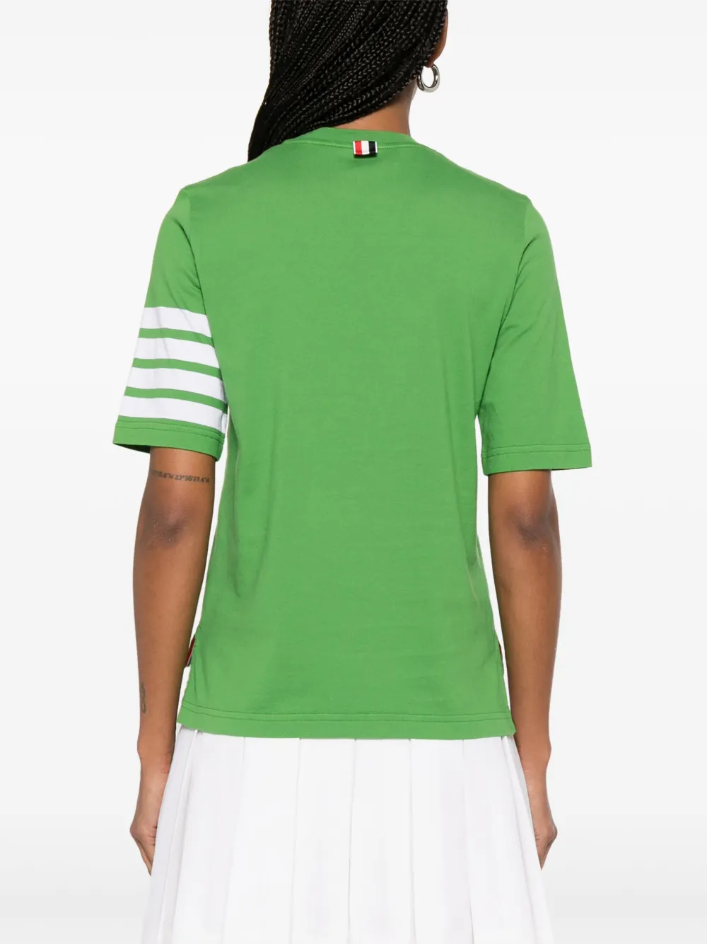Thom Browne 4 Bar Stripes jersey T-shirt Groen