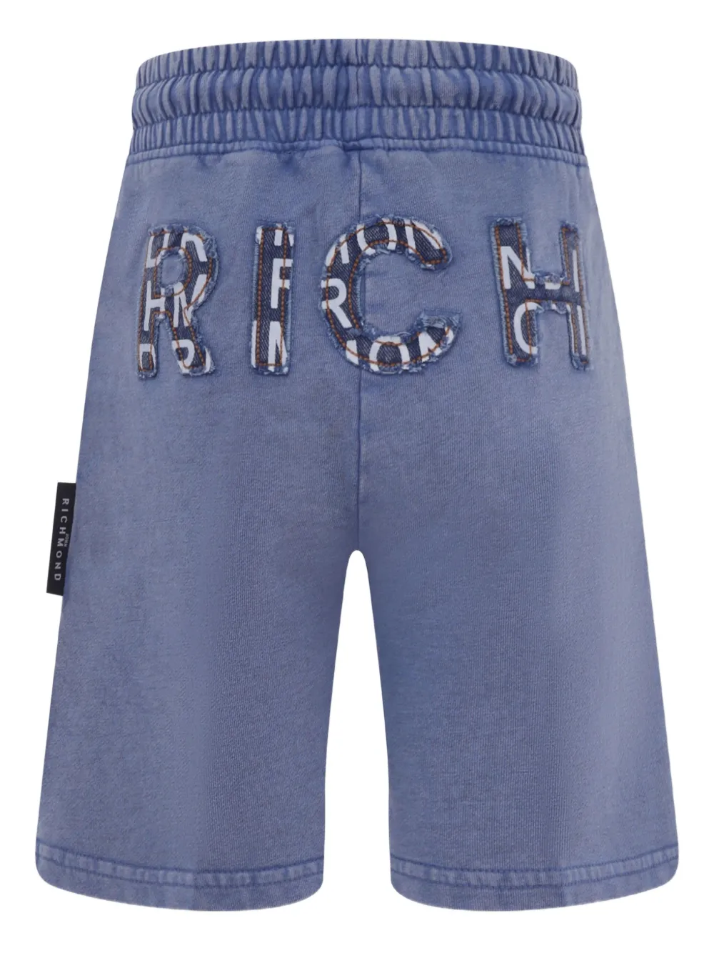 John Richmond Junior Zwembroek met logo applicatie Blauw
