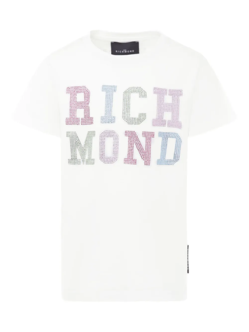 John Richmond Junior T-shirt verfraaid met logo Wit