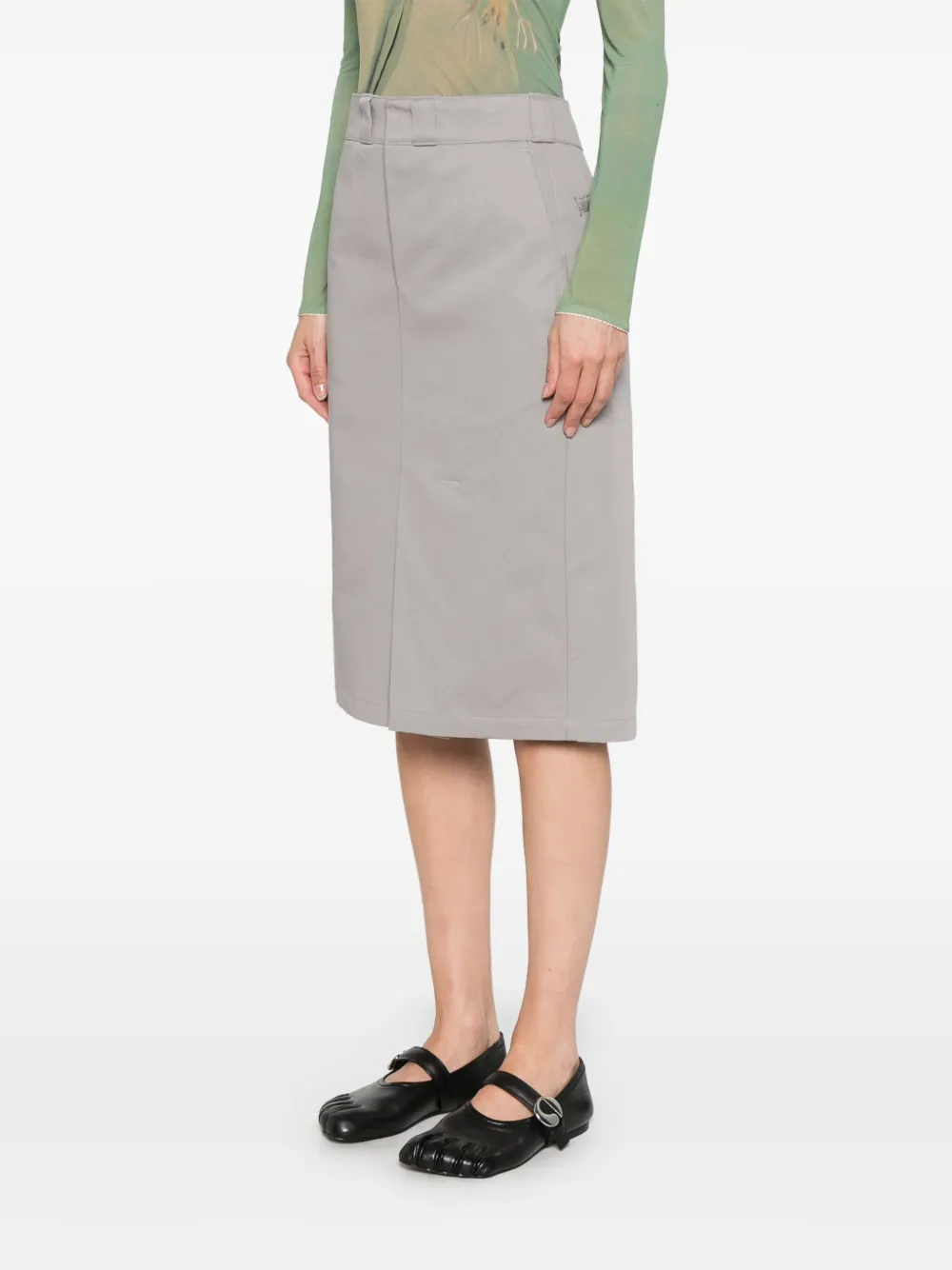Maison Margiela Katoenen midi-rok Grijs
