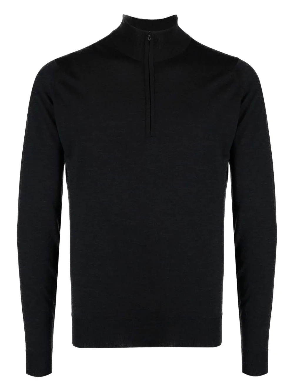 John Smedley pull à col zippé | noir | Image 1
