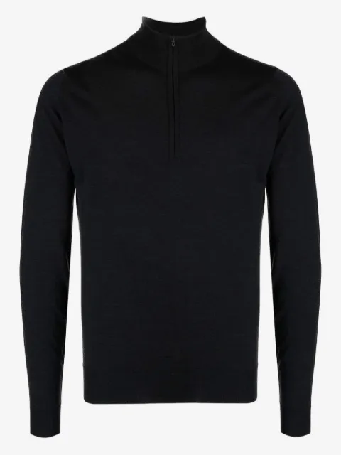 John Smedley zip-neck long-sleeve sweater