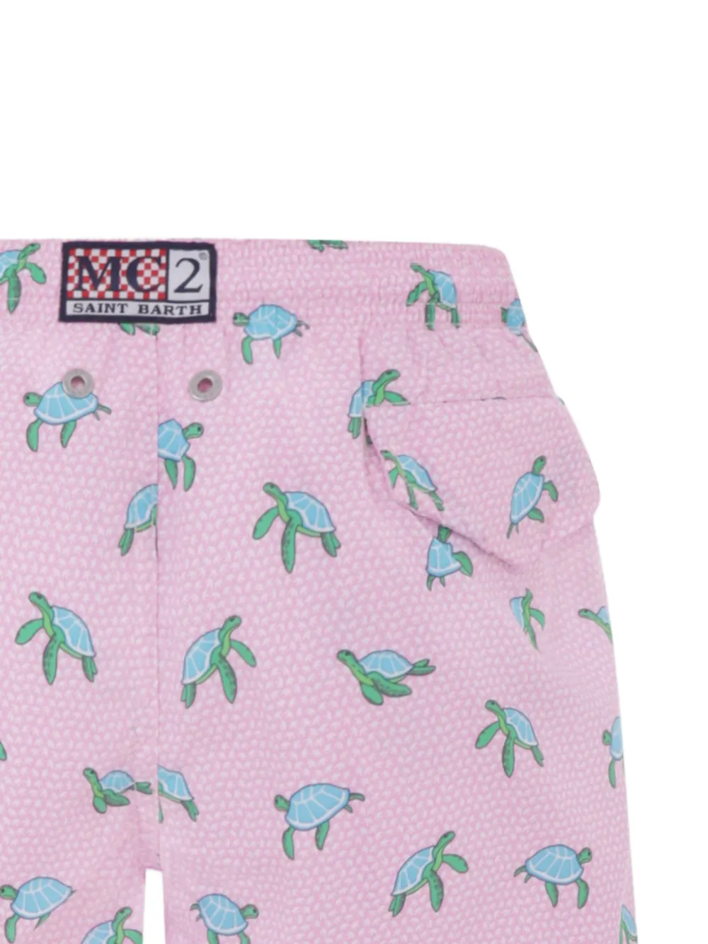 Mc2 Saint Barth Pink Swim Shorts For Boy With Tortoise In Pink