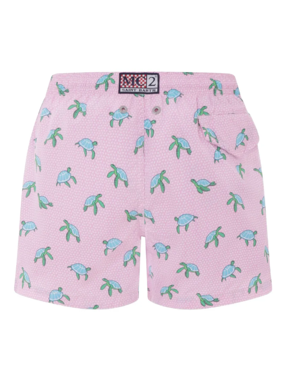 Mc2 Saint Barth Pink Swim Shorts For Boy With Tortoise In Pink