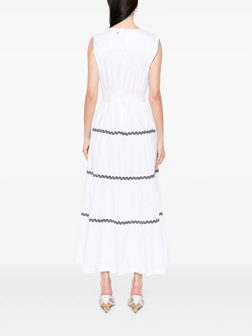Antik Batik Dali midi-jurk Wit