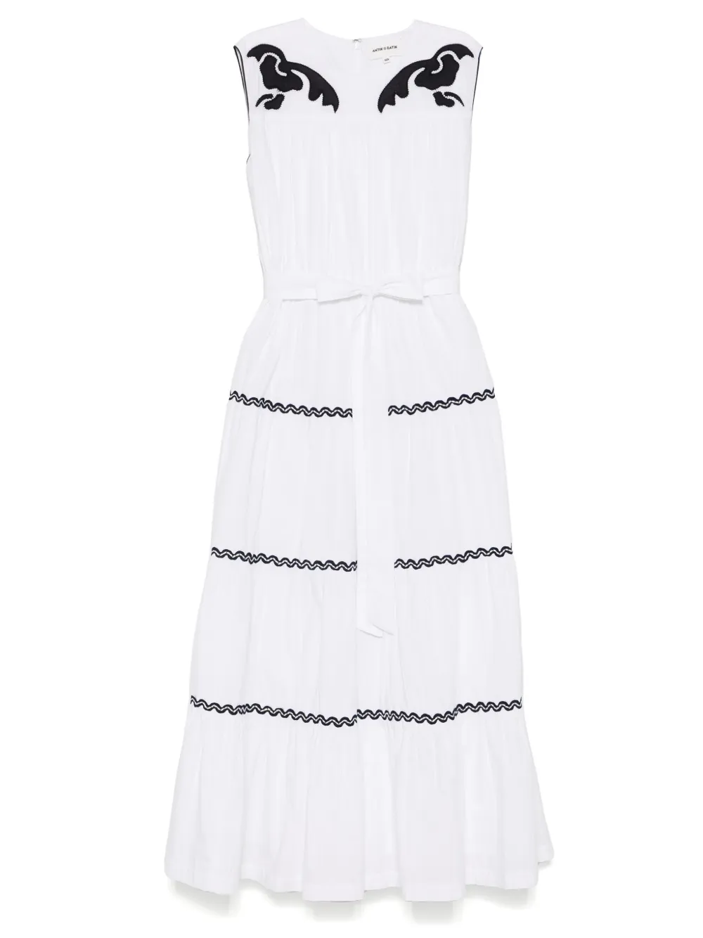 Antik Batik Dali midi-jurk Wit