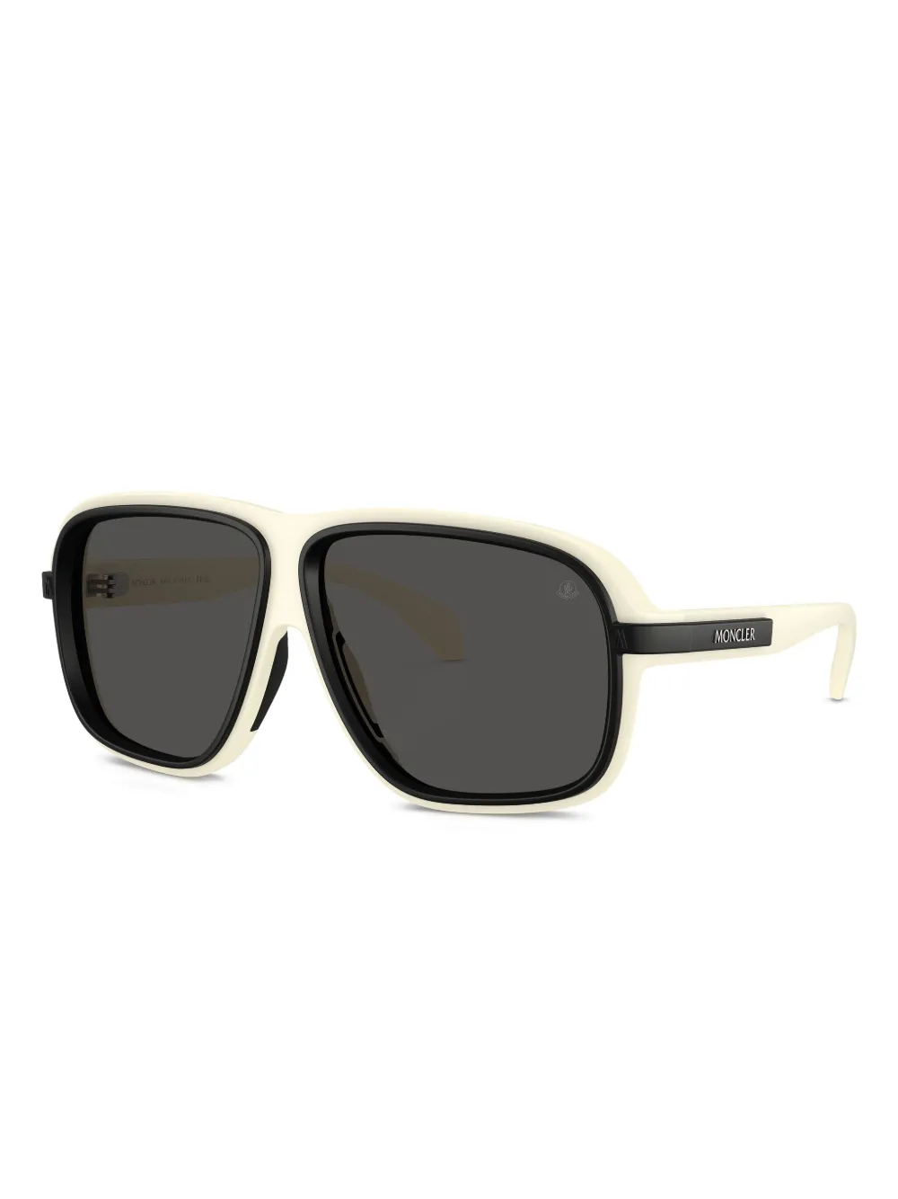 Moncler Eyewear Zonnebril met logoprint - Wit