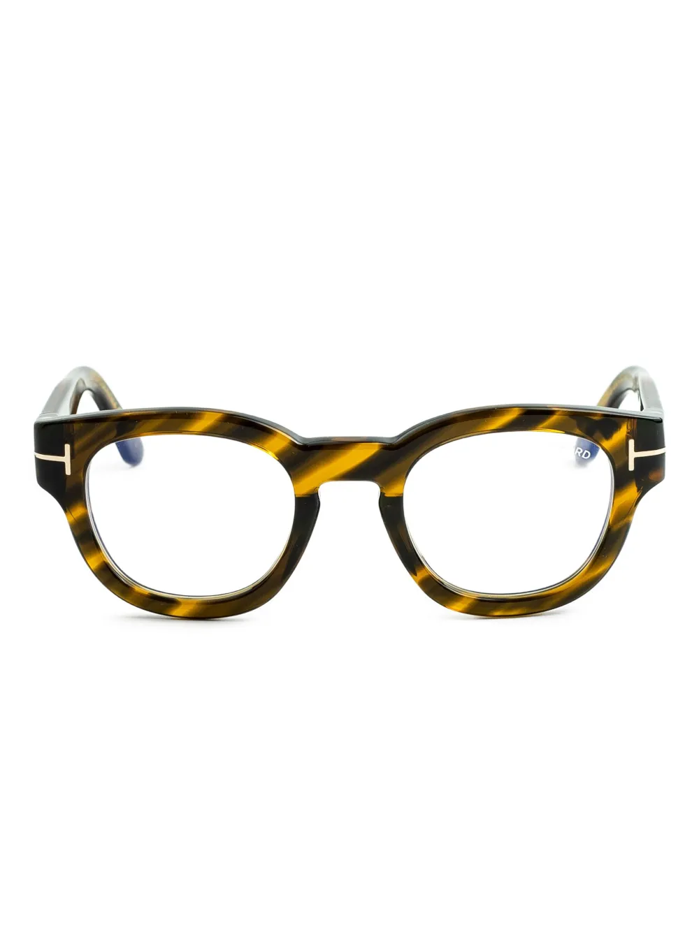 TOM FORD Eyewear スクエア眼鏡フレーム - ブラウン TOM FORD Eyewear スクエア眼鏡フレーム - ブラウン