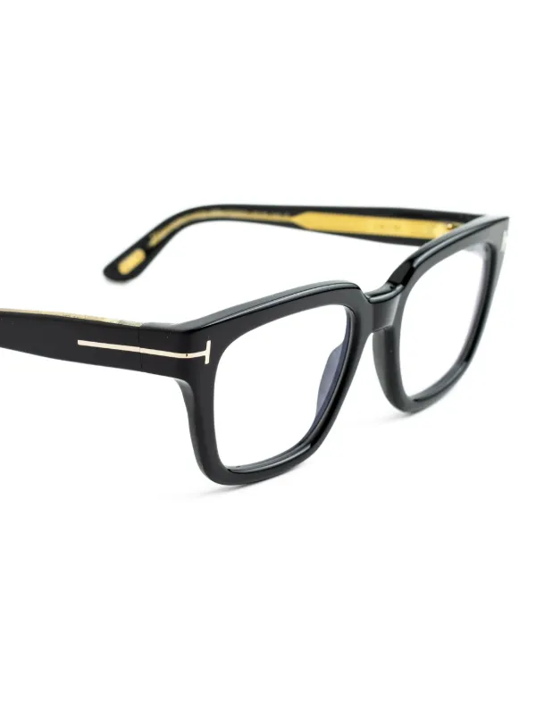 TOM FORD Eyewear スクエア眼鏡フレーム | ブラック | FARFETCH JP