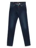 Kiton logo-patch jeans - Blue