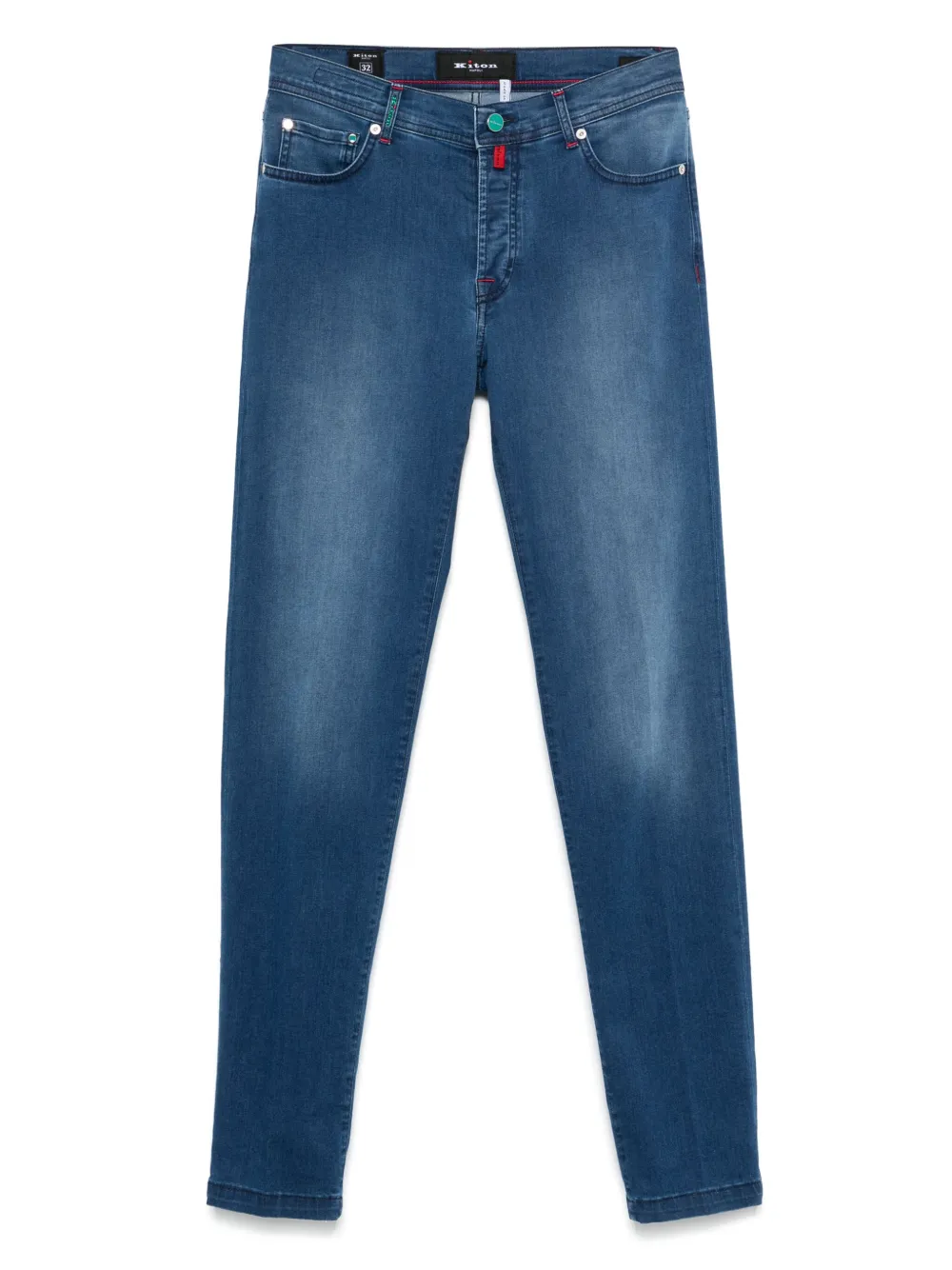 Kiton jean à patch logo | bleu | Image 1