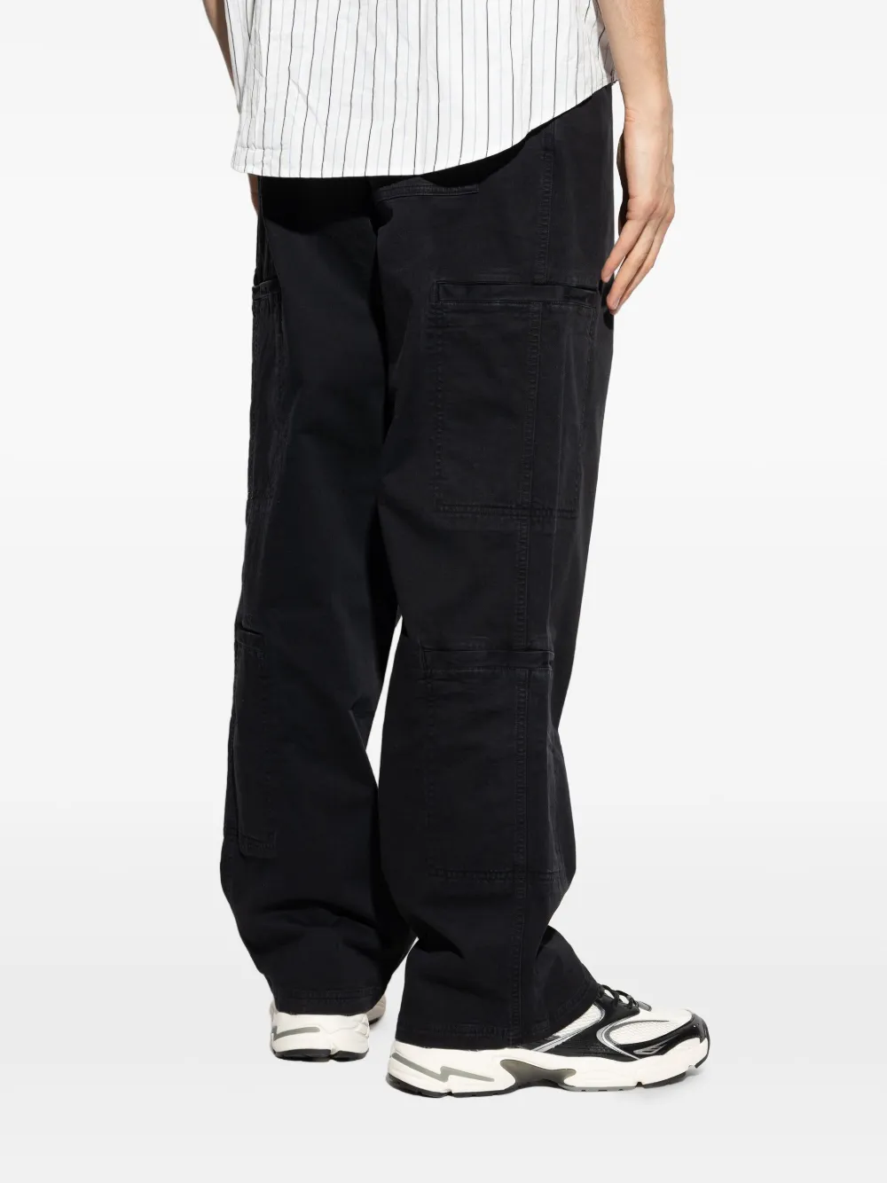 Represent Broek met wijde pijpen Zwart