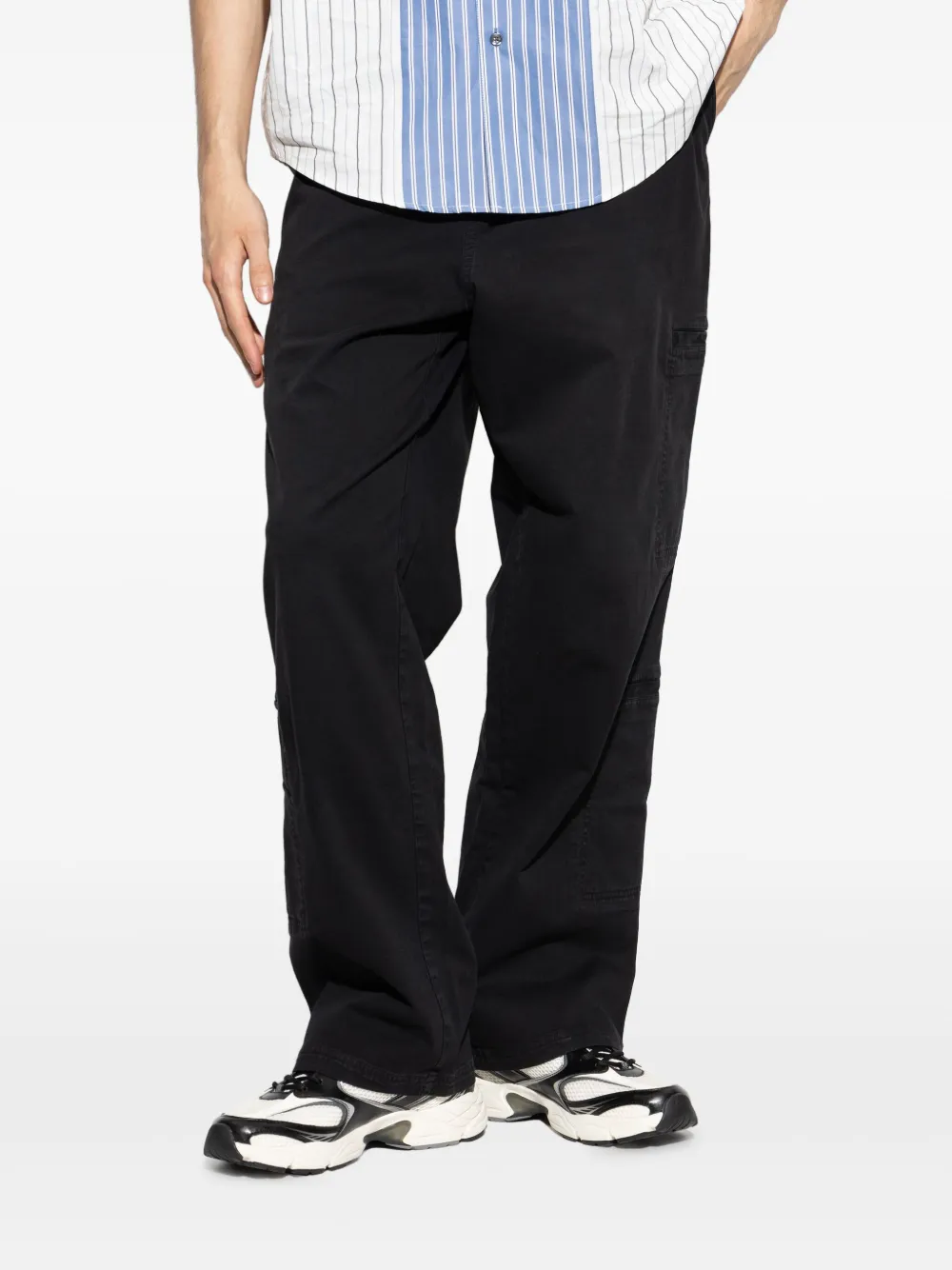 Represent Broek met wijde pijpen Zwart