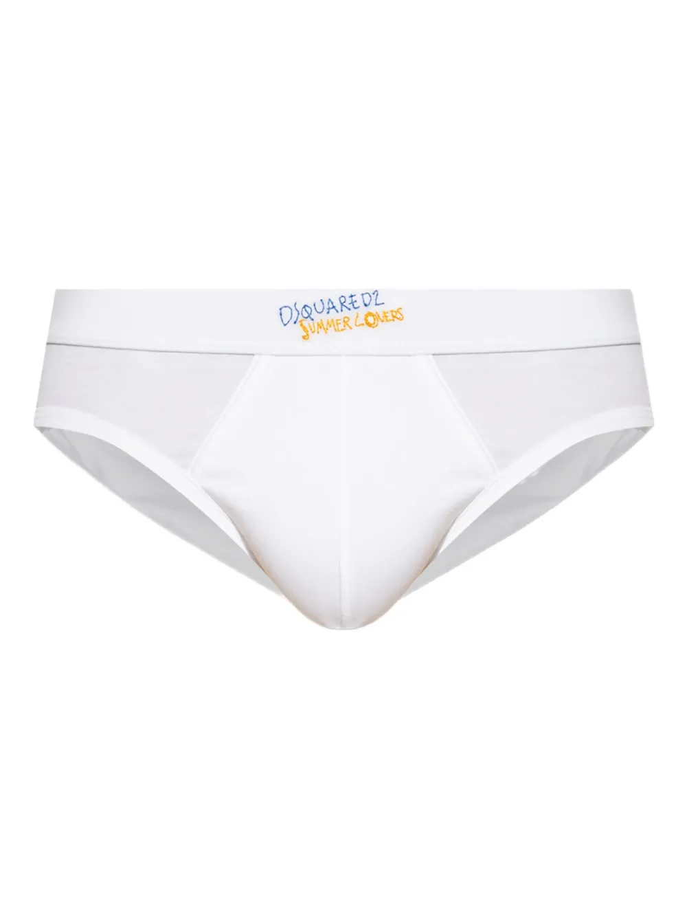 DSQUARED2 로고 자수 화이트 브리프 | 화이트 | Image 1