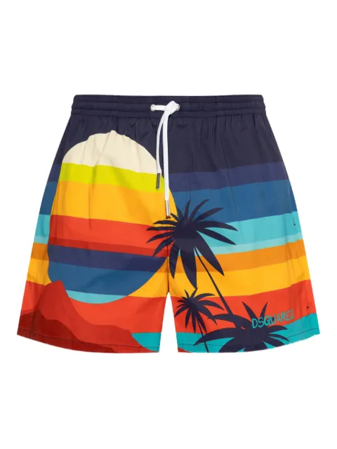 DSQUARED2 graphic-print swim shorts