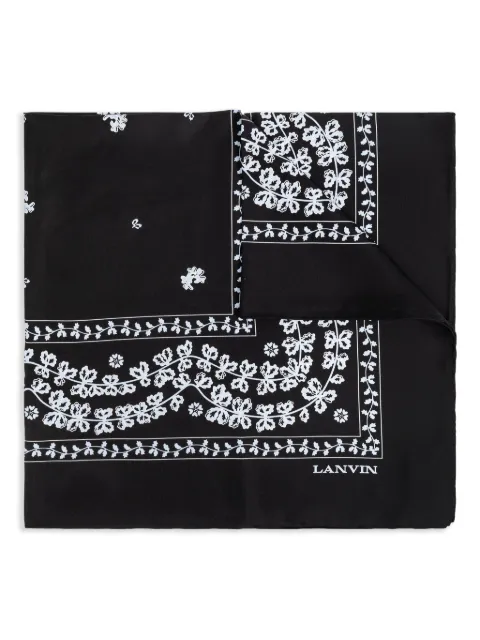 Lanvin mascada de seda con estampado floral