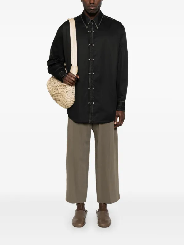 LEMAIRE ルメール デコラティブ シャツ LEMAIRE デコラティブ シャツ | ブラック | FARFETCH JP