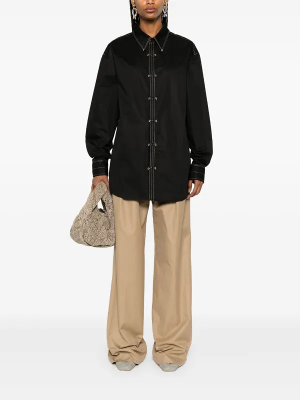 LEMAIRE ルメール デコラティブ シャツ LEMAIRE デコラティブ シャツ | ブラック | FARFETCH JP
