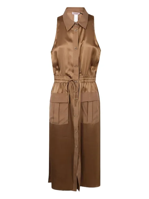 TWINSET satin button-down shirt dress