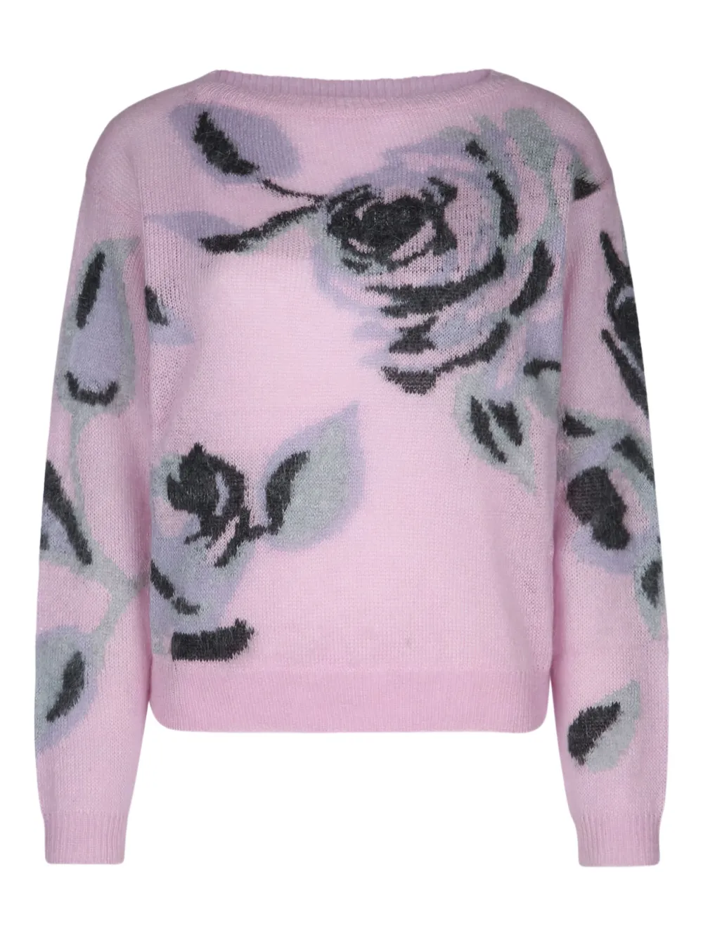 floral-motif sweater