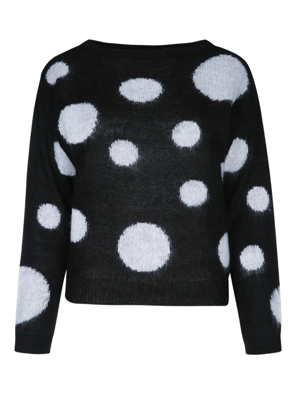 I BLUES POLKA-DOT KNIT SWEATER