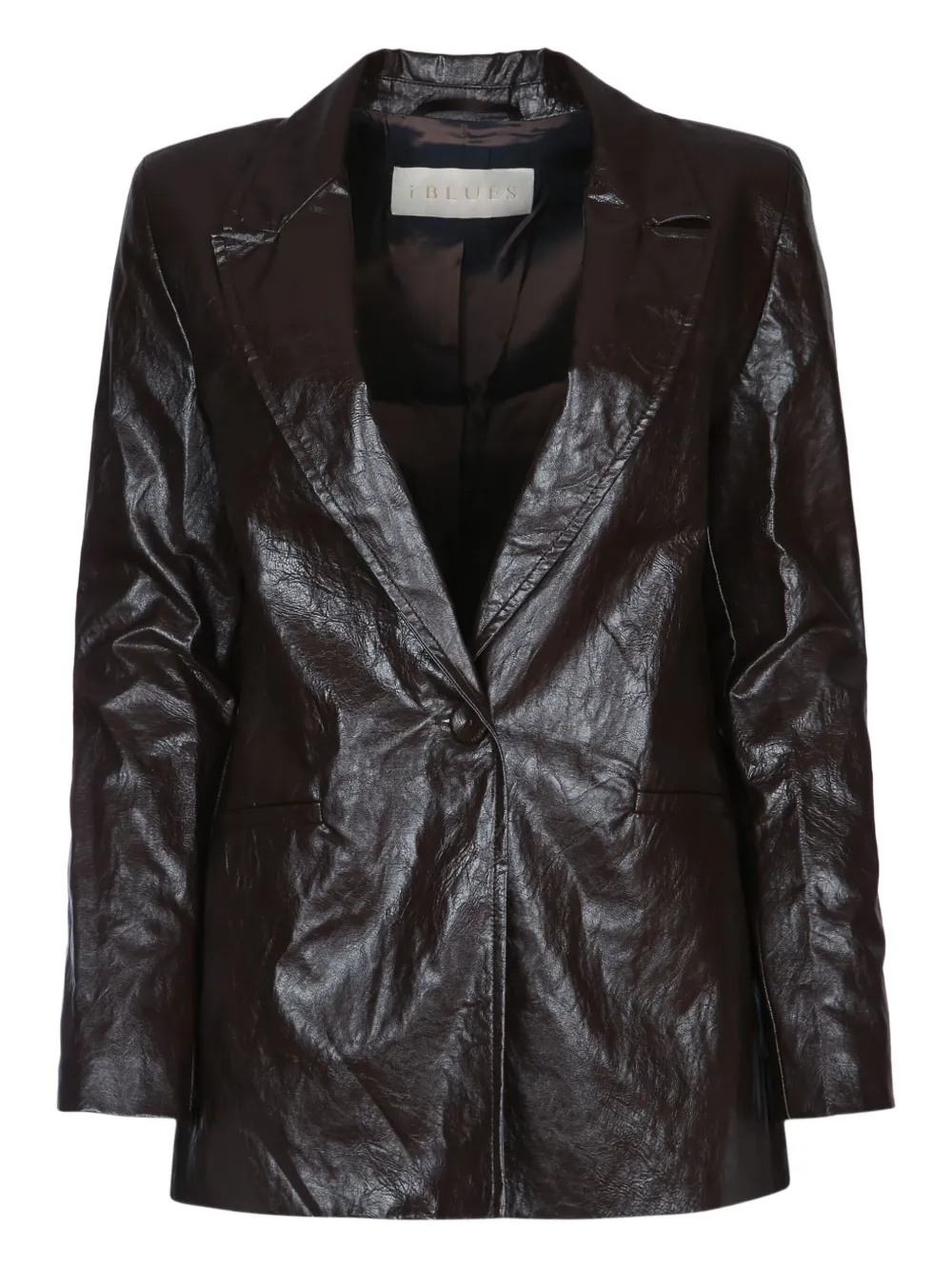 I BLUES Leren blazer Bruin