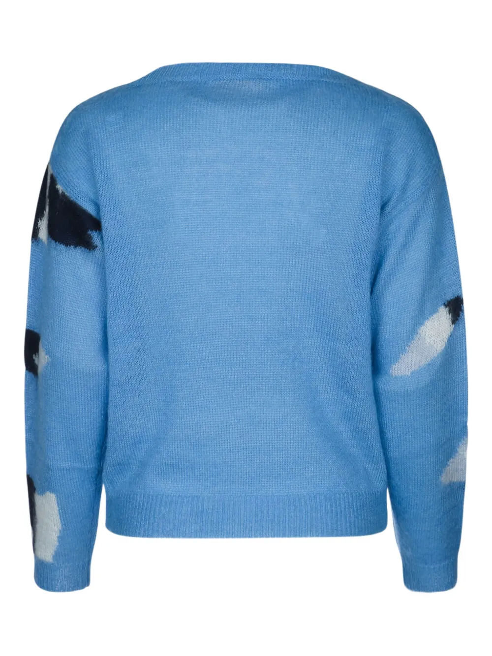 I BLUES ABSTRACT-INTARSIA SWEATER