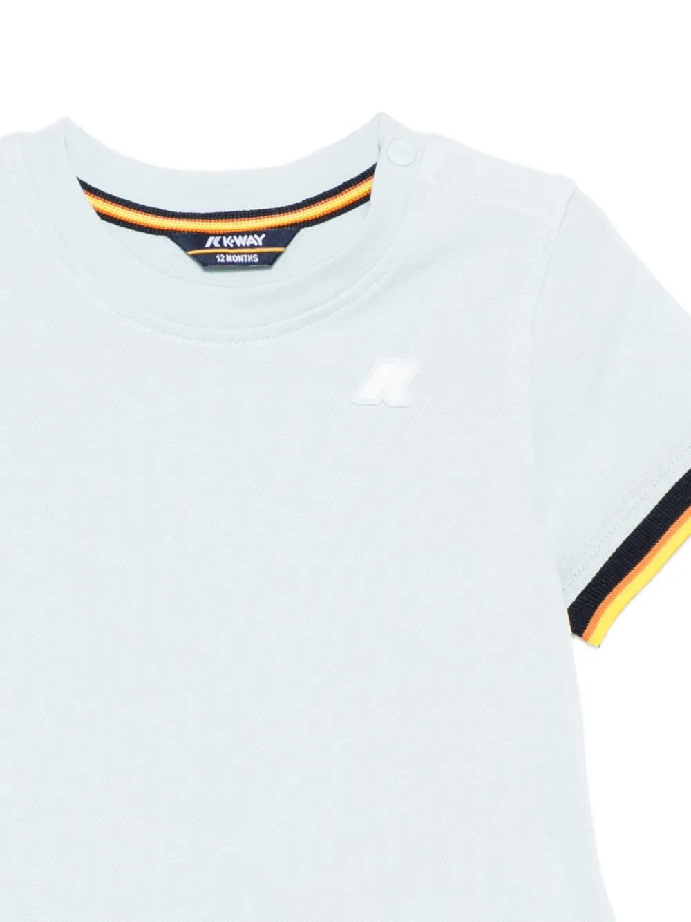 K Way Kids T-shirt met gestreepte afwerking Blauw