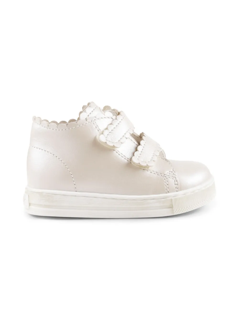 Falcotto scalloped-detail high-top sneakers Neutrals
