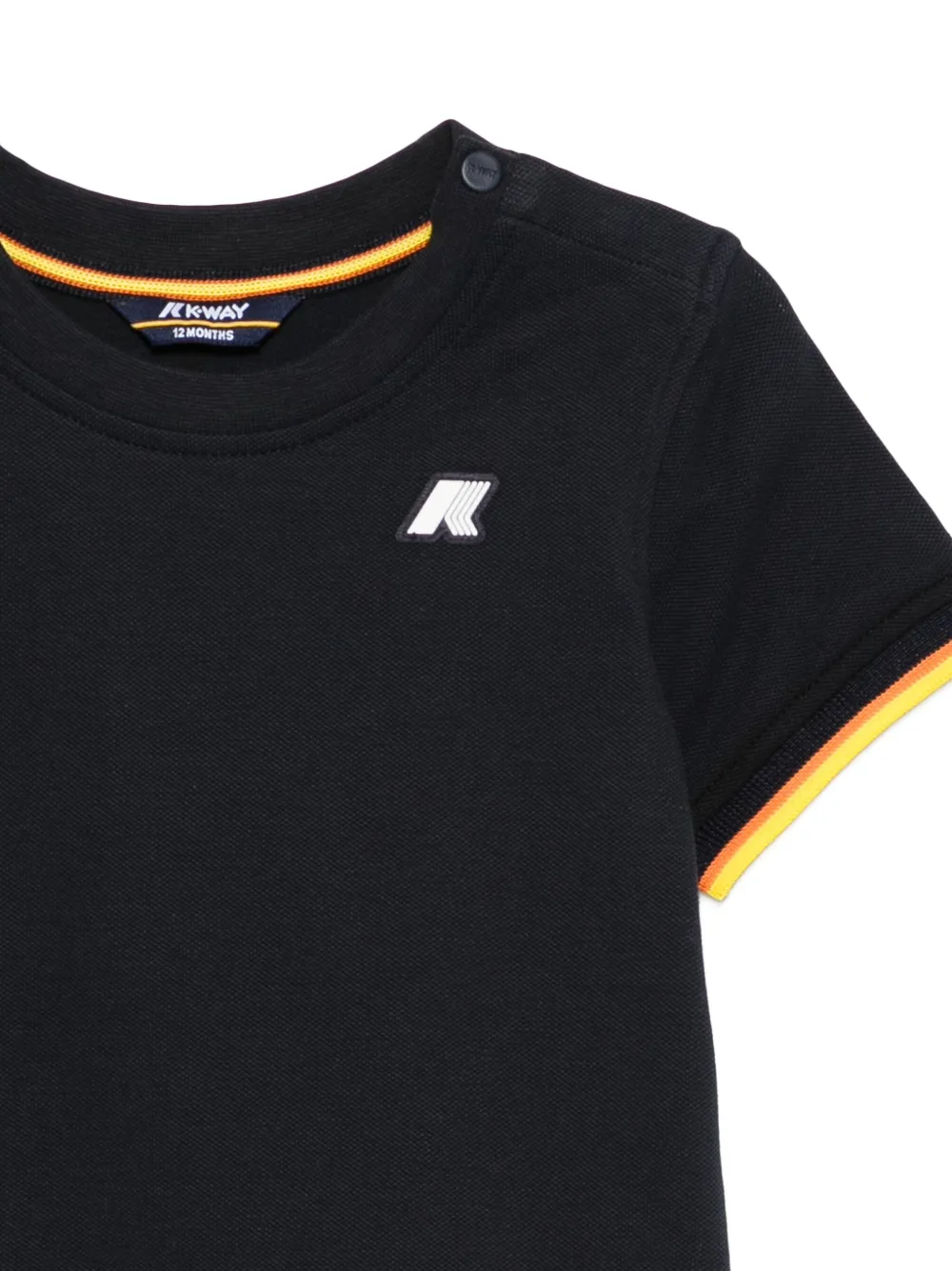 K Way Kids T-shirt met gestreepte afwerking Blauw