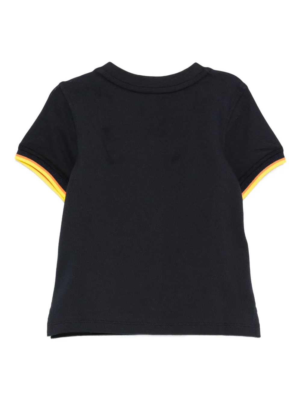 K Way Kids T-shirt met gestreepte afwerking Blauw