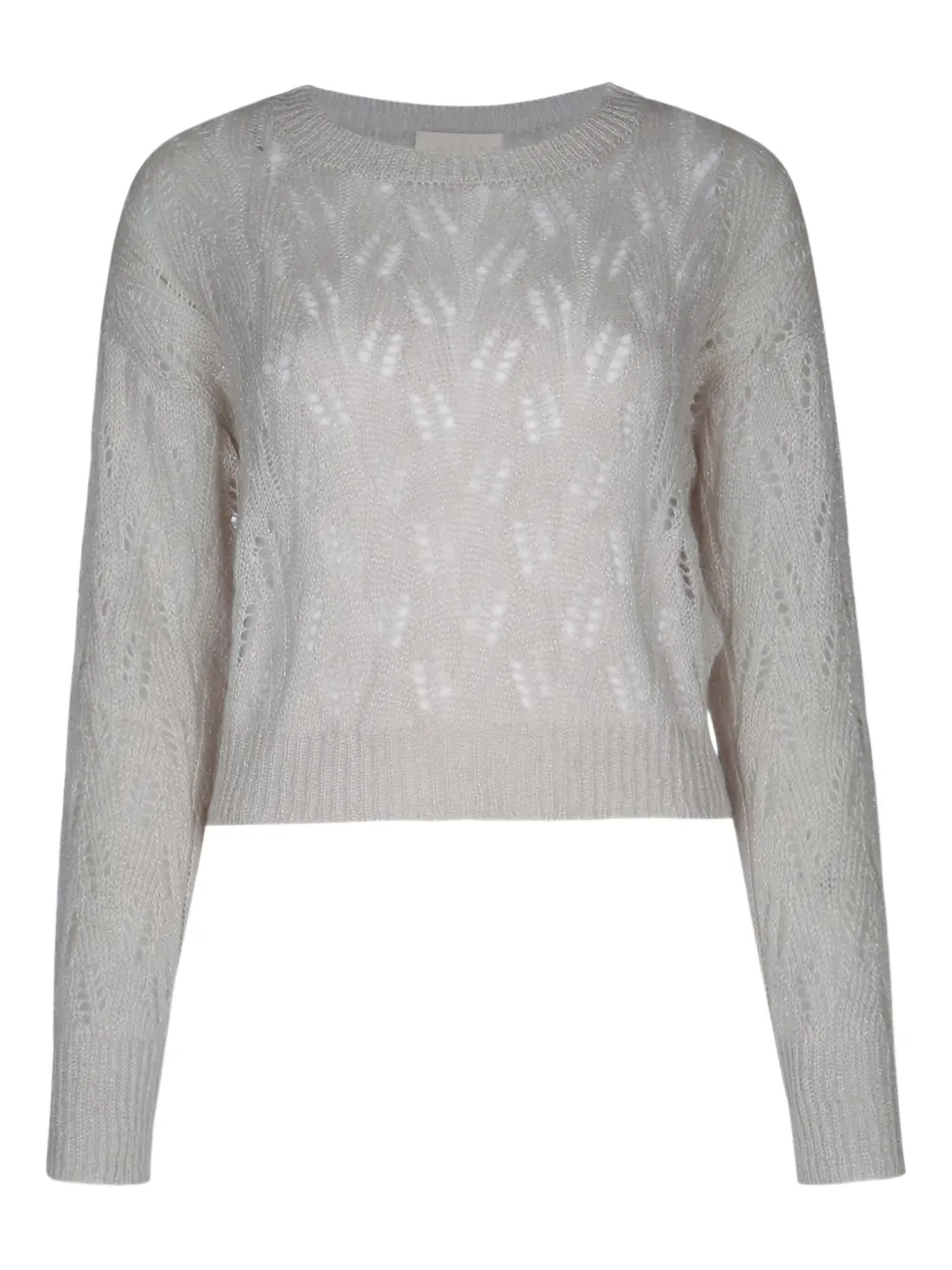 pointelle-knit sweater