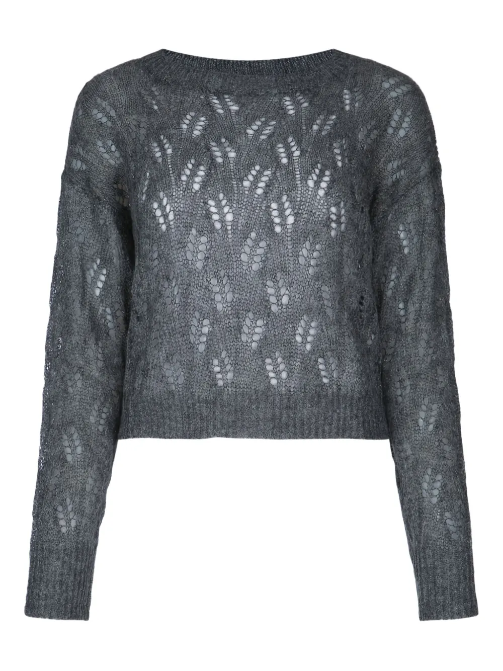 Shop I Blues Pointelle-knit Sweater In Grey