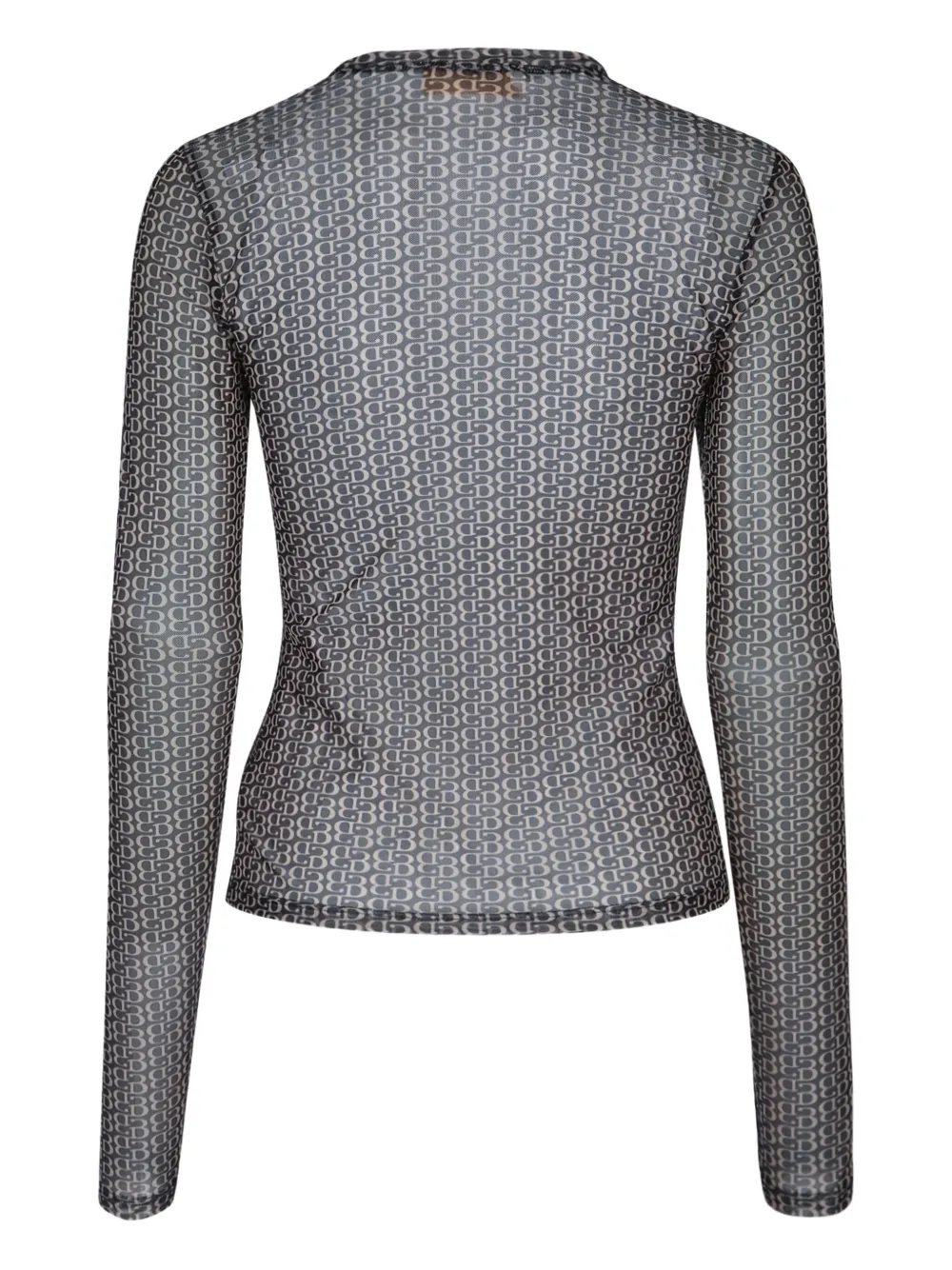 I BLUES SEMI-SHEER LONG-SLEEVE TOP
