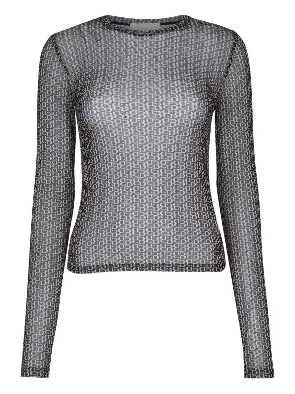 I BLUES SEMI-SHEER LONG-SLEEVE TOP