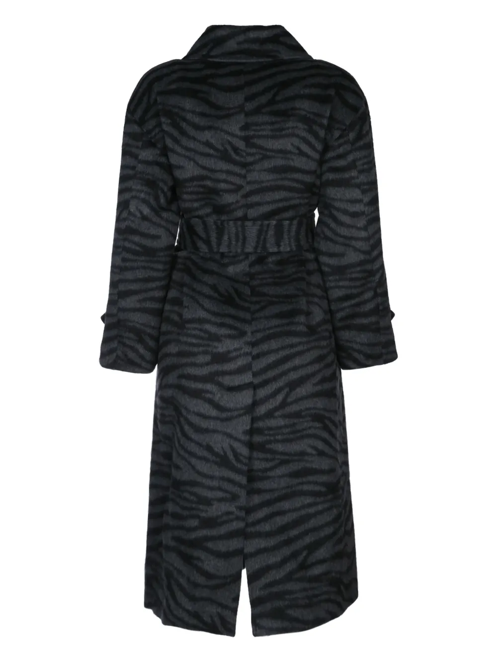 I BLUES ZEBRA-PRINT BELTED COAT