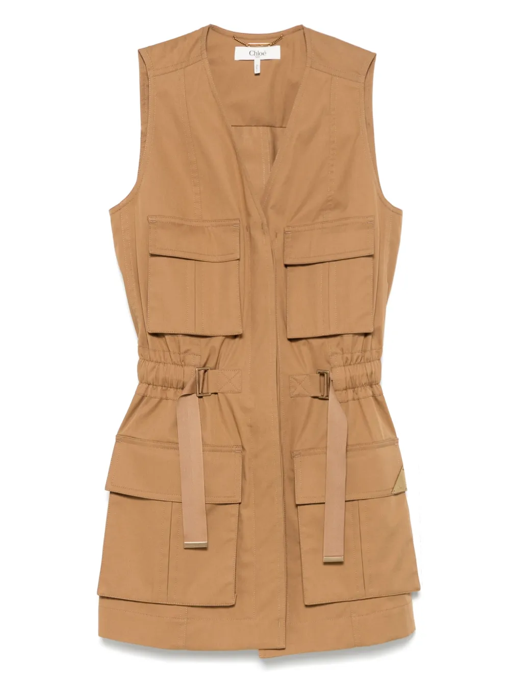 Chloé Katoenen gilet Bruin