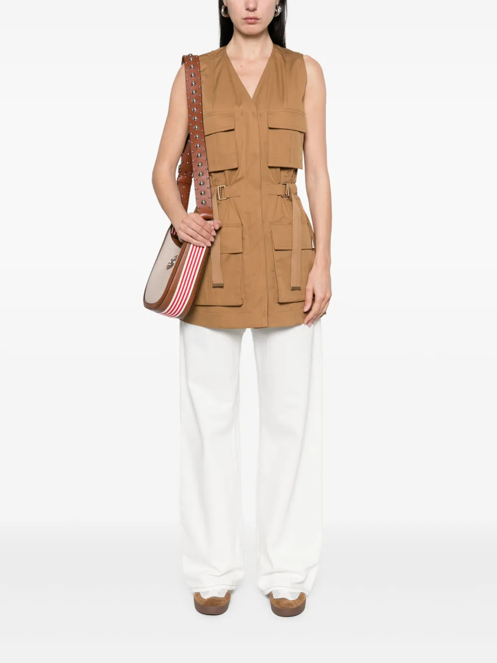 Chloé Katoenen gilet Bruin