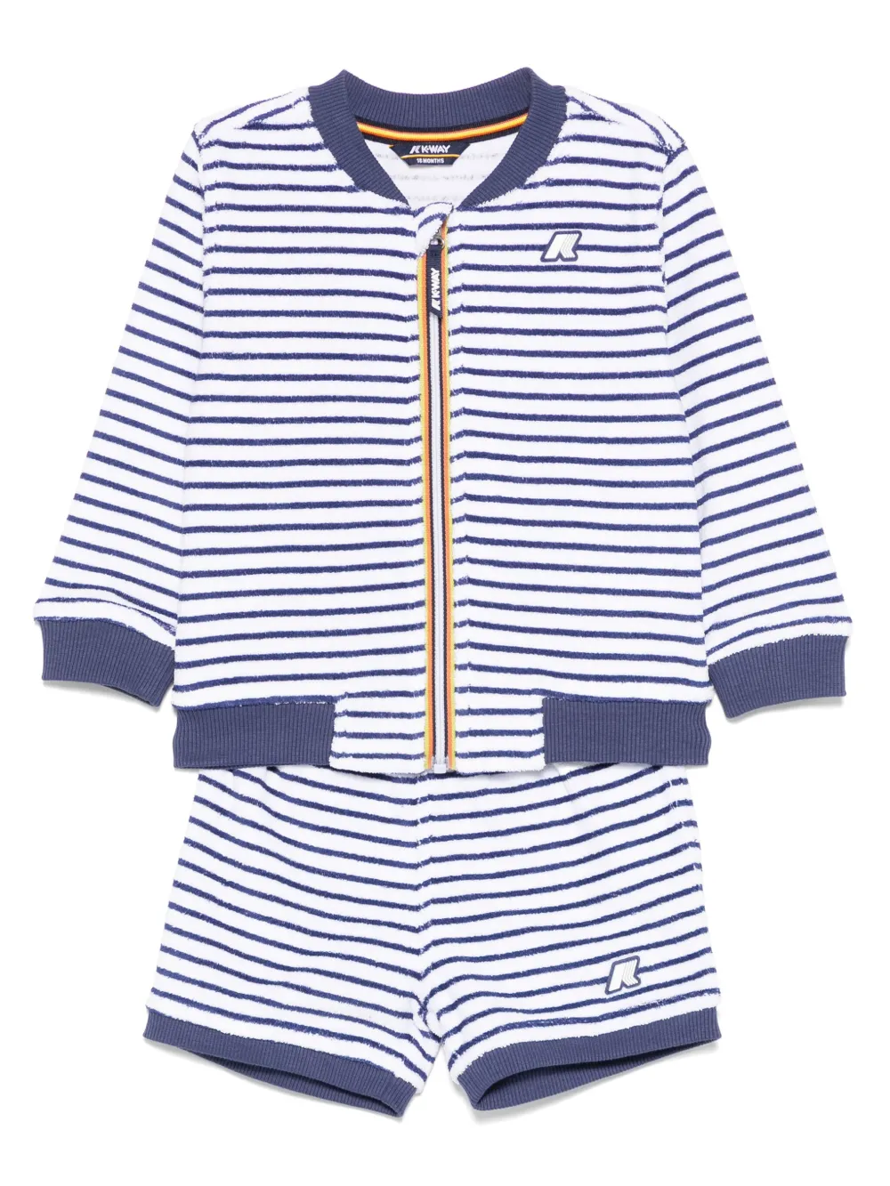 K Way Kids striped shorts (set of two) | White | Image 1