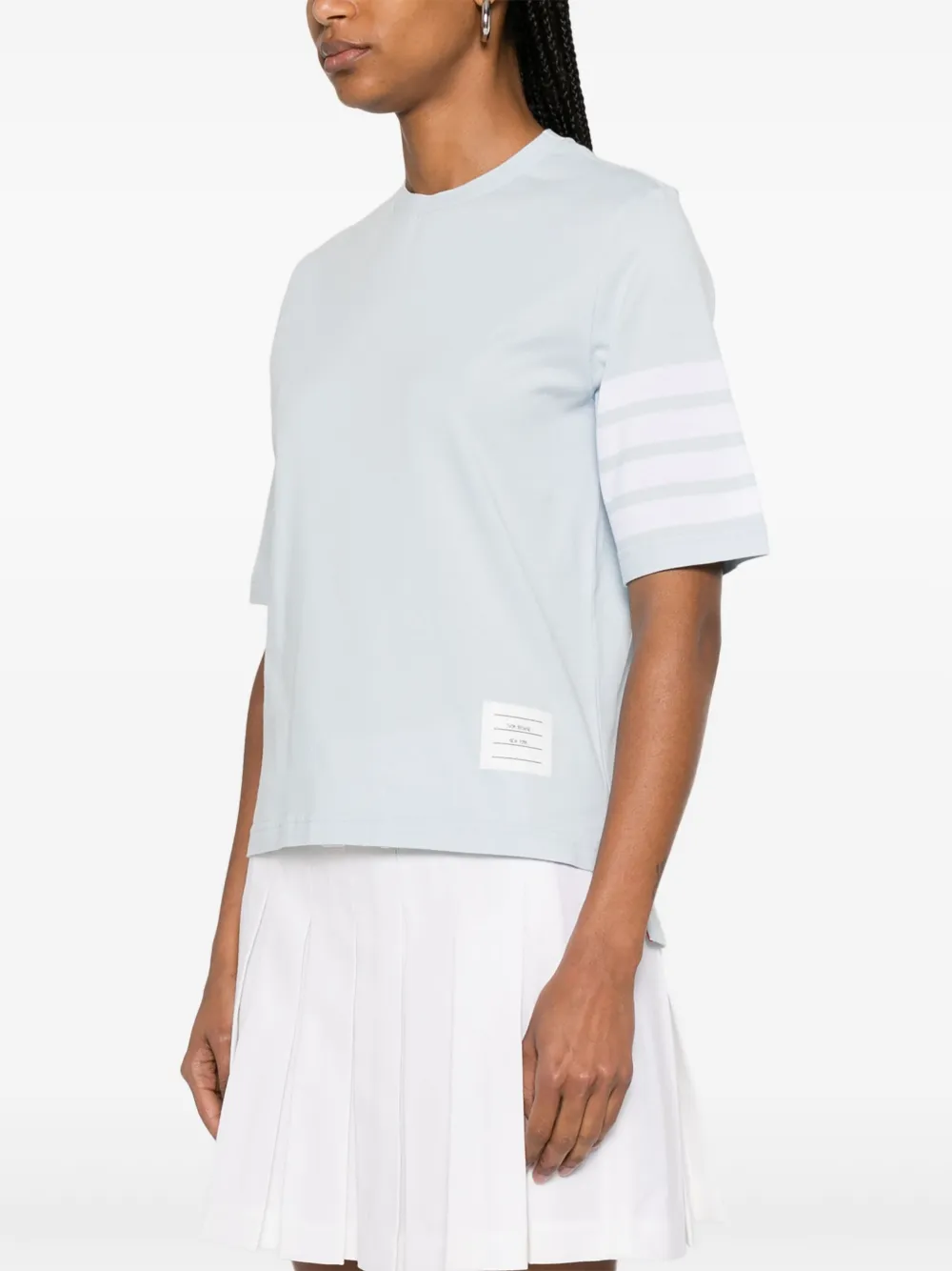 Thom Browne 4 Bar Stripes jersey T-shirt Blauw
