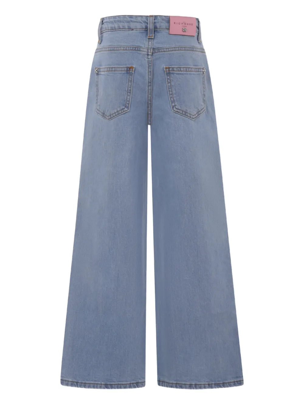 John Richmond Junior Jeans met logoplakkaat Blauw