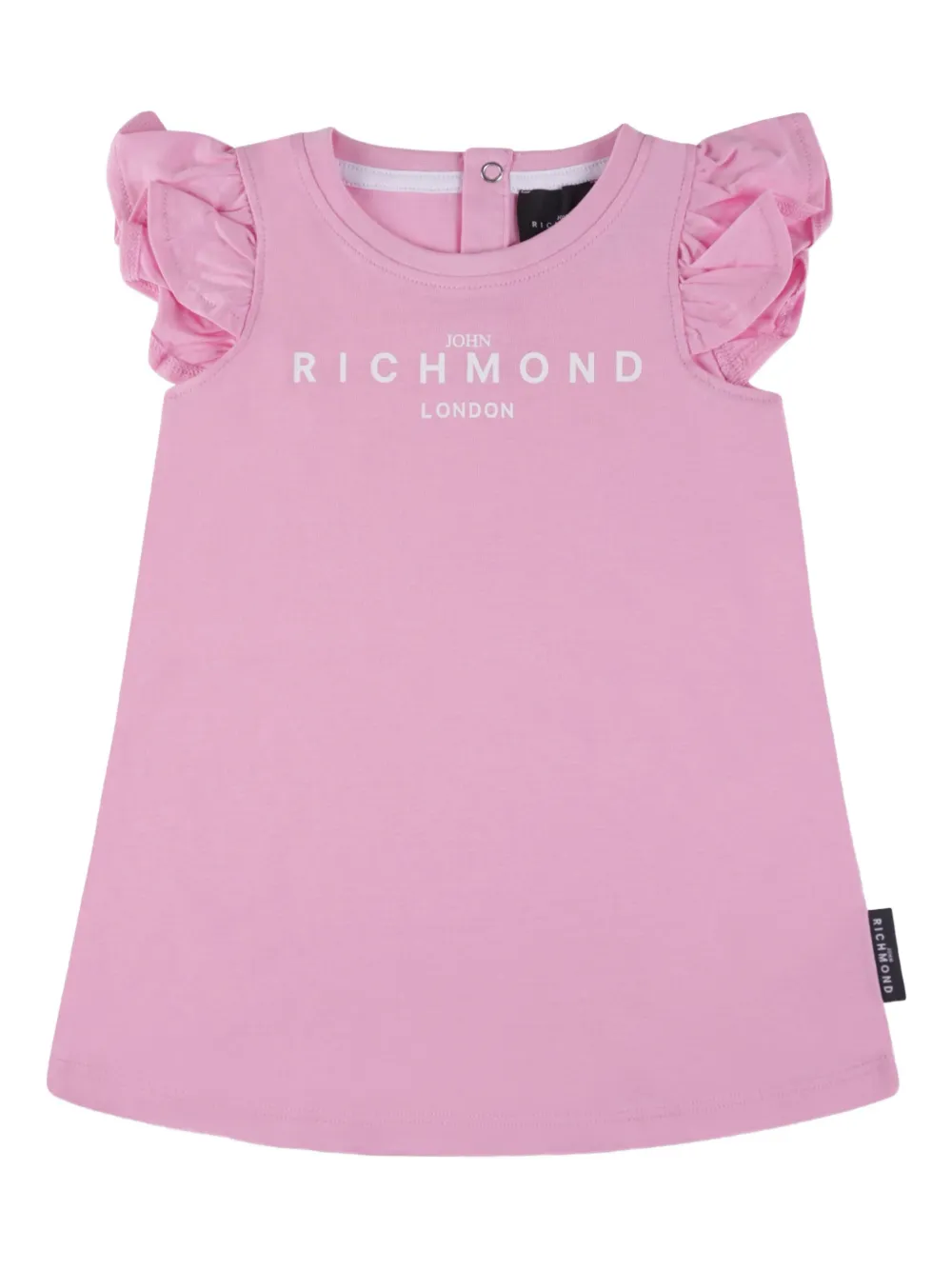 John Richmond Junior Jurk met logoprint Roze
