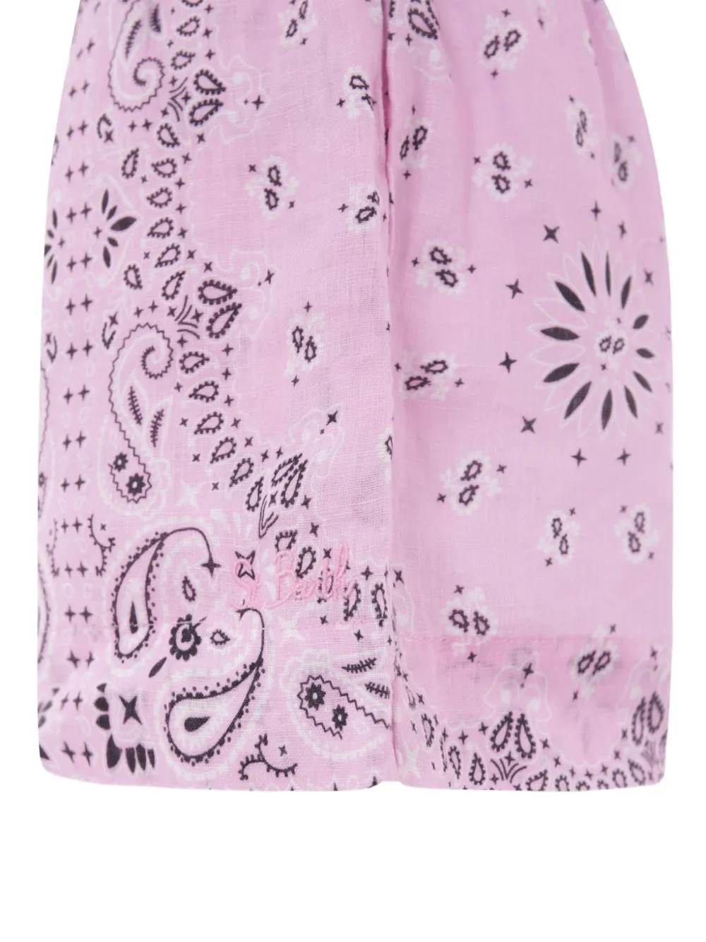 Mc2 Saint Barth Bandana-print Shorts In Pink