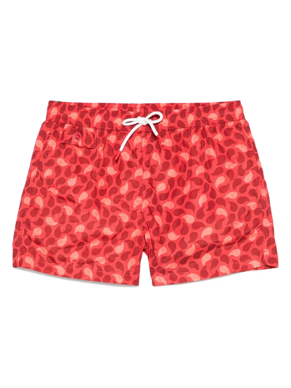 Kiton プリント トランクス水着 - レッド Kiton プリント トランクス水着 - レッド