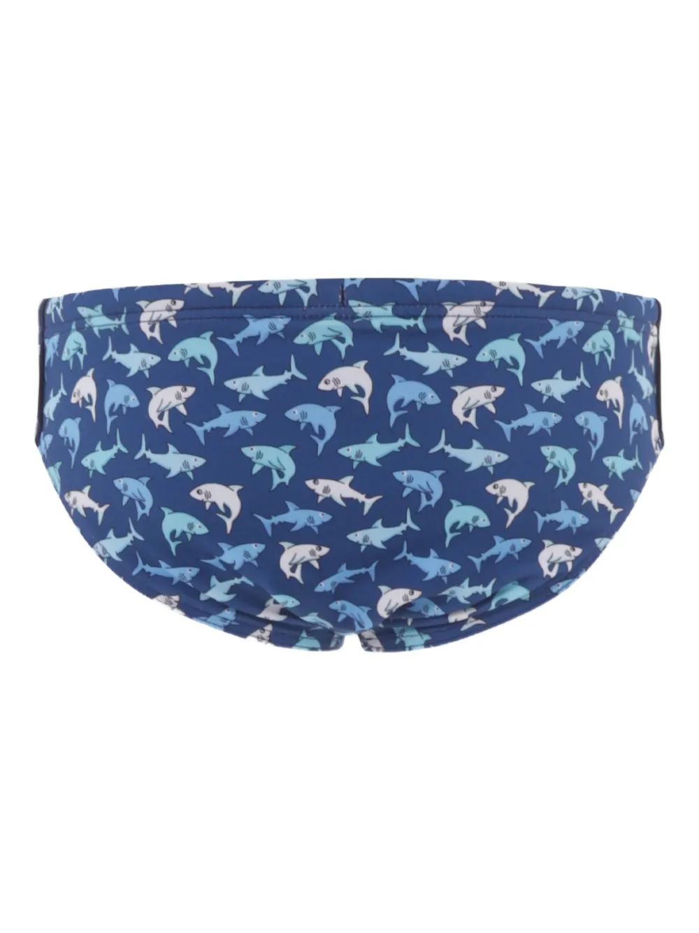 Mc2 Saint Barth Blue Swim Shorts For Boy With Shark In Blue